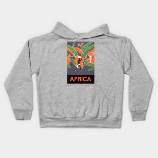 Vintage Travel Poster from Africa Kids Hoodie